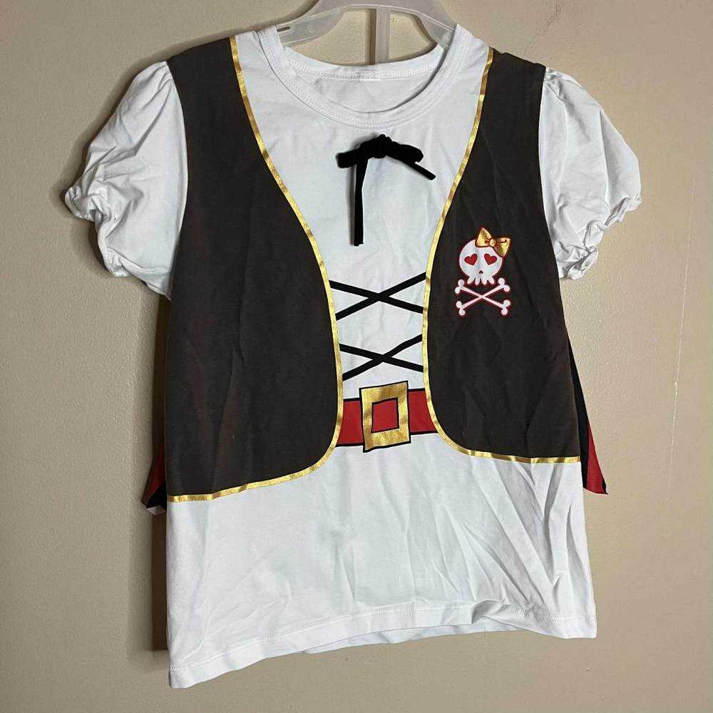 Kids Pirate Costume with Skull and Bow Design